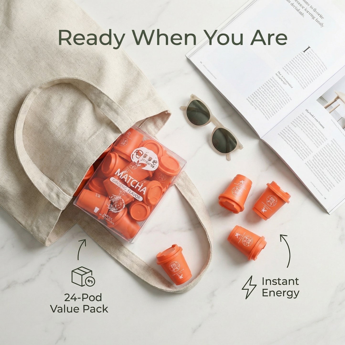 Ginseng Matcha Tea  24 Pods