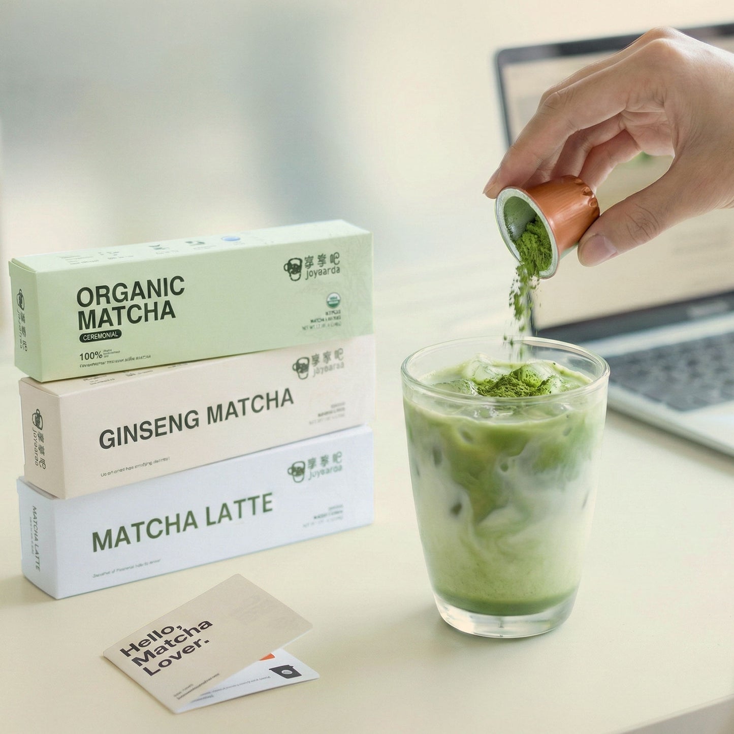 Ginseng Matcha Tea 20 Pods for Nespresso Original Machine