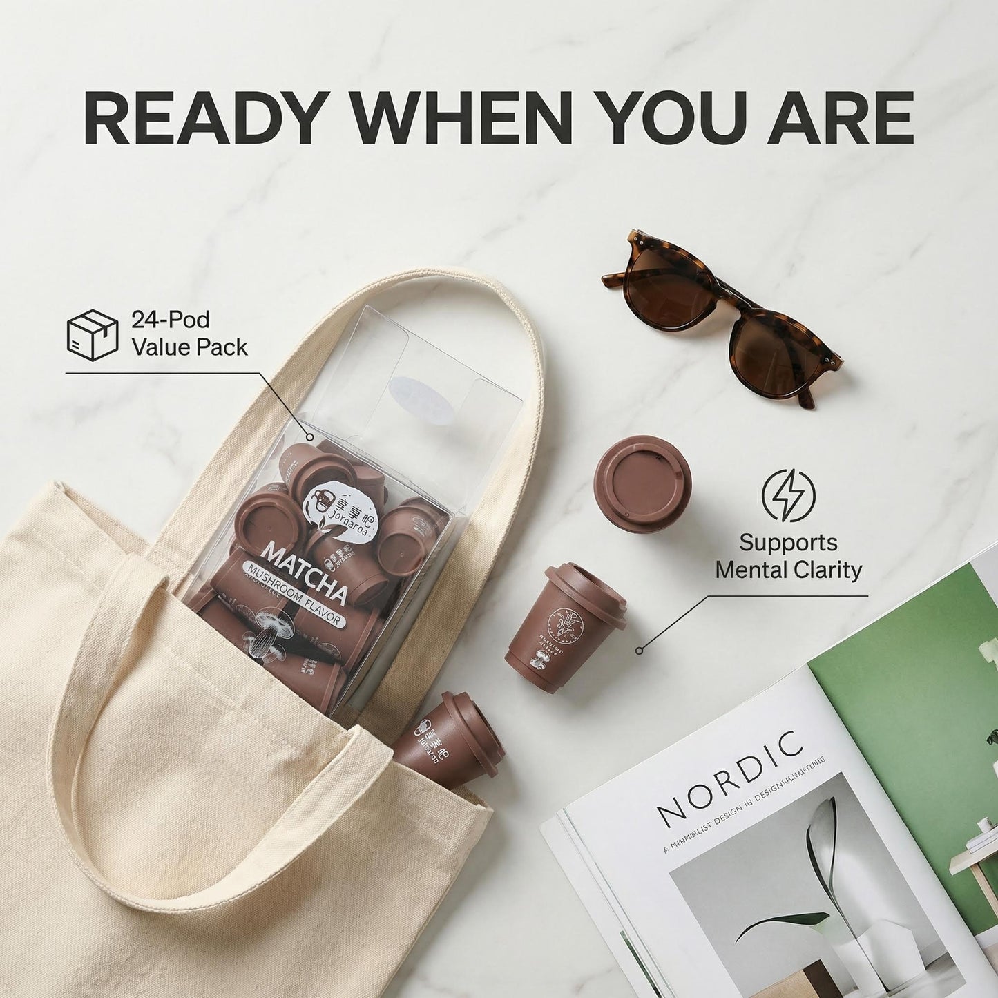 Mushroom Matcha Tea 24 Pods