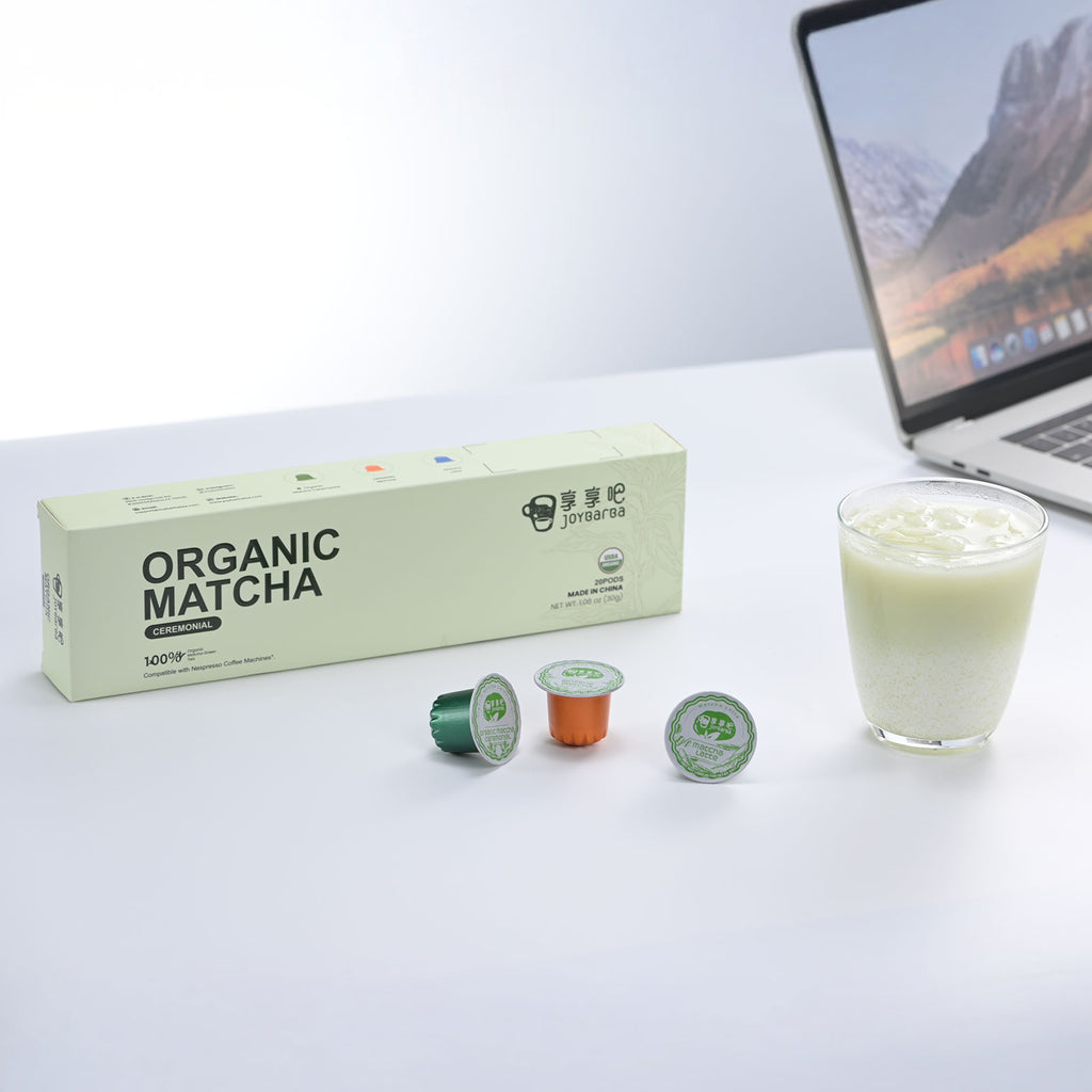 Organic Matcha Ceremonial Tea 20 Pods for Nespresso Machine