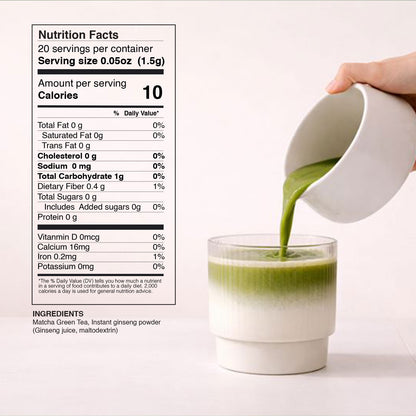 Ginseng Matcha Tea 20 Pods for Nespresso Original Machine