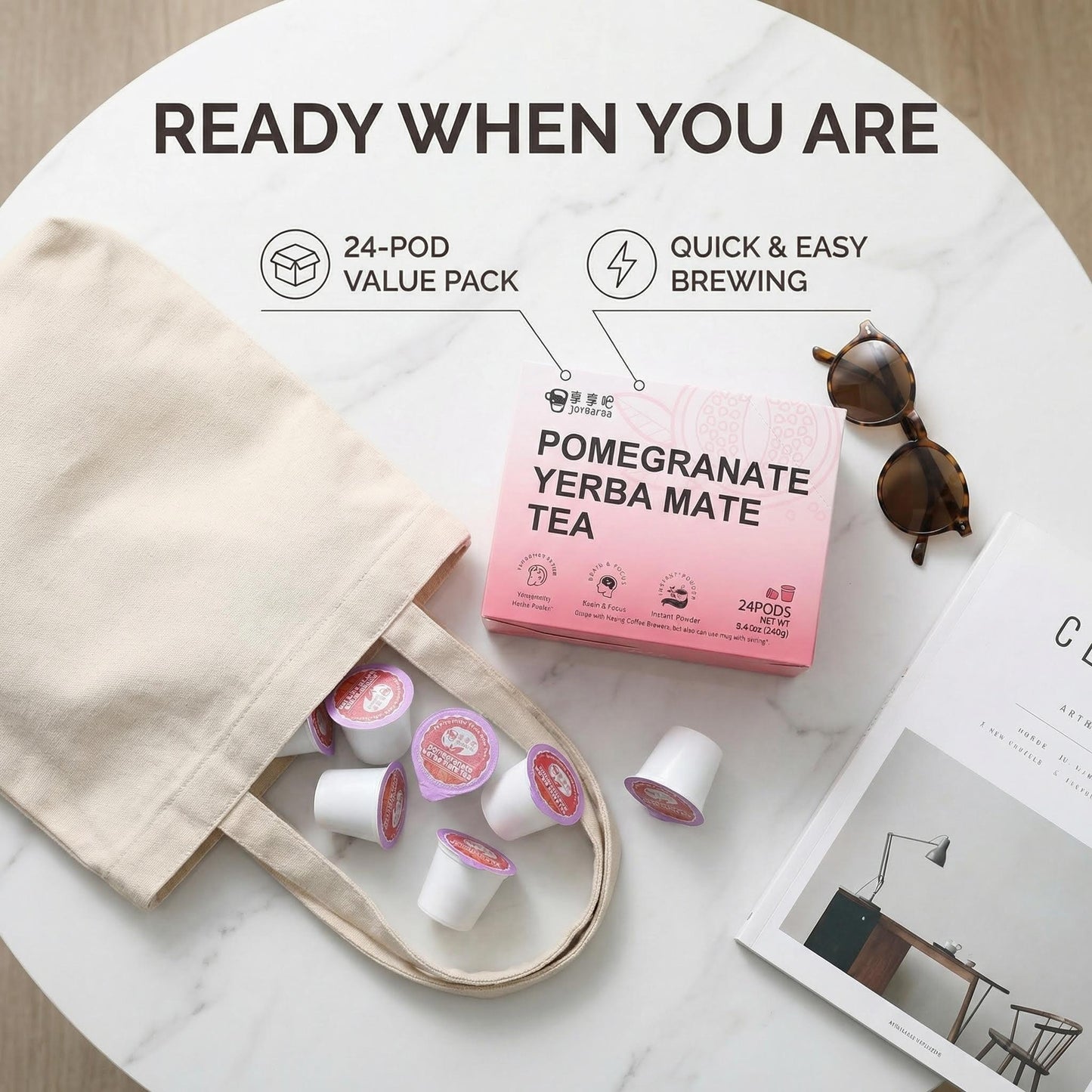 Pomegranate Yerba Tea 24 K-Cup Pods