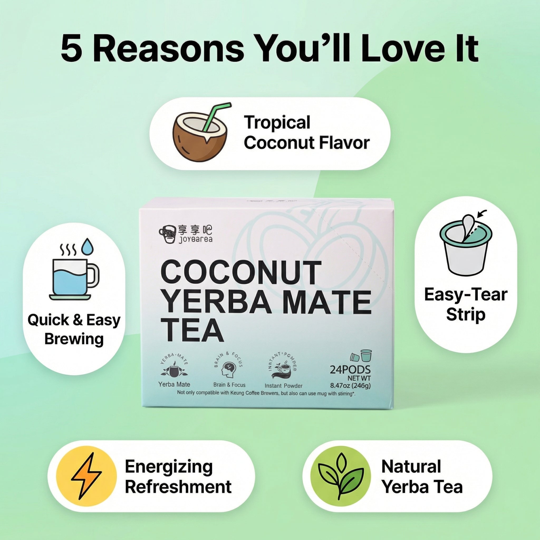 Coconut Yerba Tea 24 K-Cup Pods